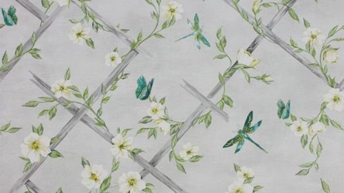 Rosanna Trellis Pale Grey-Kiwi-White W71